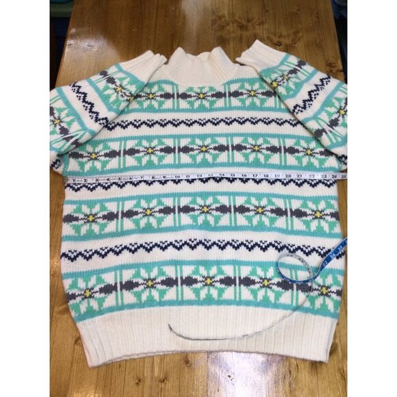 American Eagle Chunky Oversized Sweater Womens Fair Isle Snowflake Size S - Picture 7 of 9